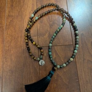Beaded Necklace with Tassel